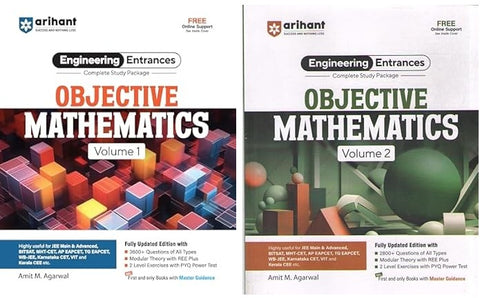 Complete Study package Objective Mathematics volume 1&2 for JEE and all engineering entrances