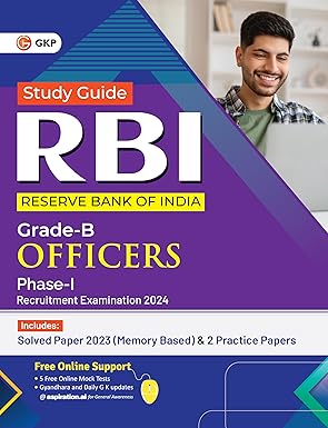 GKP RBI 2024 - Grade-B Officers Recruitment Exam - Phase I - Guide (Includes Solved Paper of 2023 exam & 2 Practice Papers)