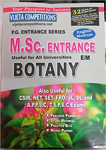 P.G. M.SC. ENTRANCE BOTANY ENGLISH MEDIUM 2023